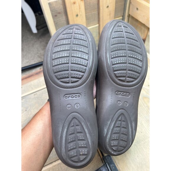 CROCS Taylor Slingback Ballet Flats Women's W9 US9 Brown Slip On Comfort Shoe - Picture 6 of 6